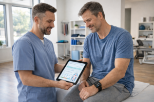 Reviewing therapy progress together with the client